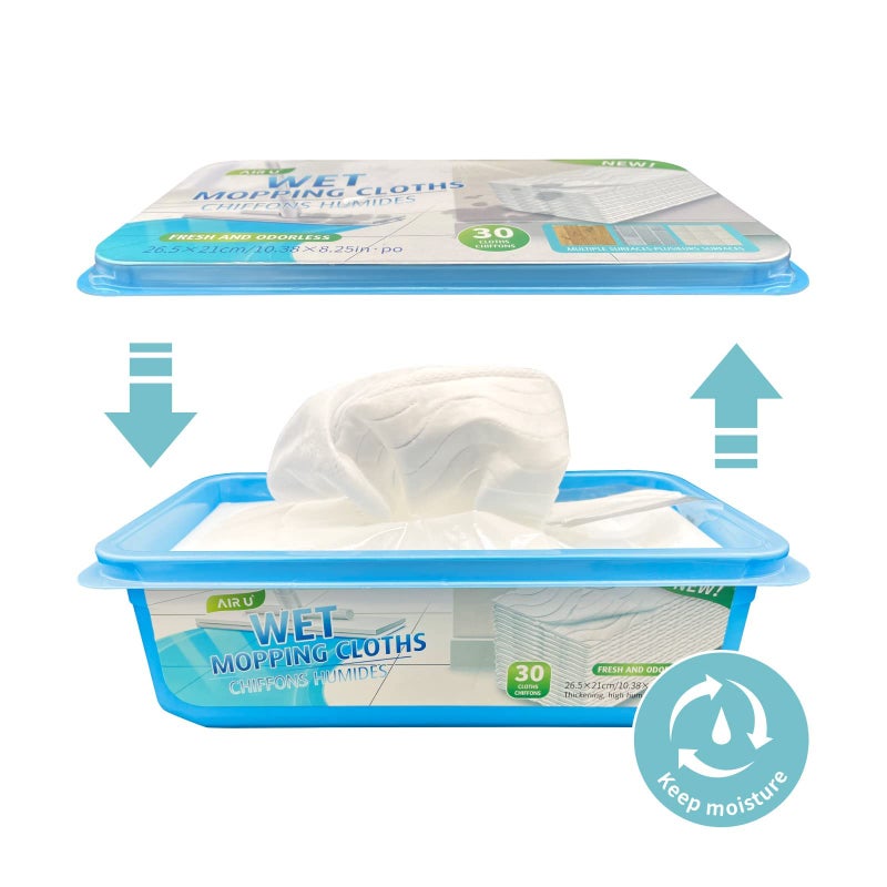 AIR U+ عبوات ممسحة مبللة مطورة من AIR U+ للوسادات الرطبة Swiffer Sweeper، عدد 60 - Image 2